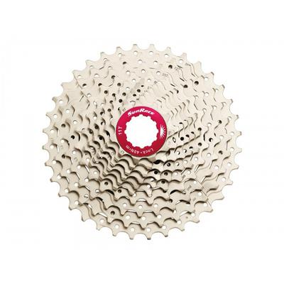 Sunrace CSMX0 10 fogaskeréksor ezüst-piros 11-36F