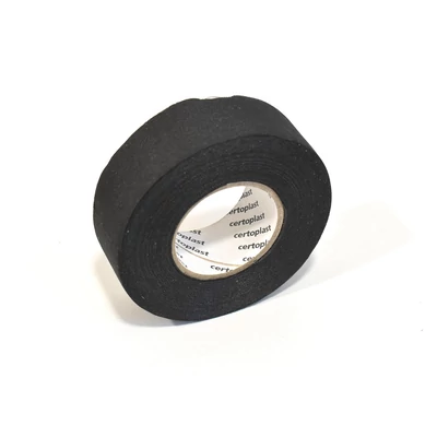Tömlövédő szalag FEKETE  VÁSZNAS 25MM-20 MÉTER