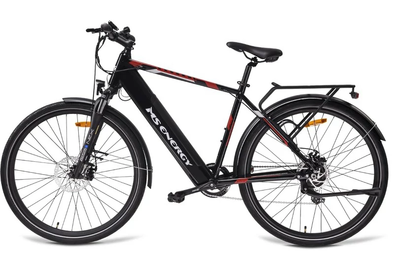 ELEKTROMOS KERÉKPÁR MS ENERGY T10 TREKKING 7 SP 28/21 FEKETE/PIROS