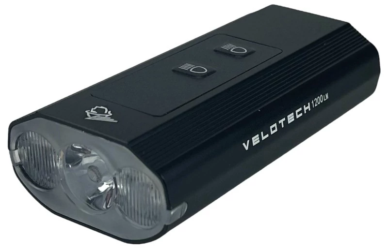 Velotech első lámpa 2 ledes PRO 1200 lumen