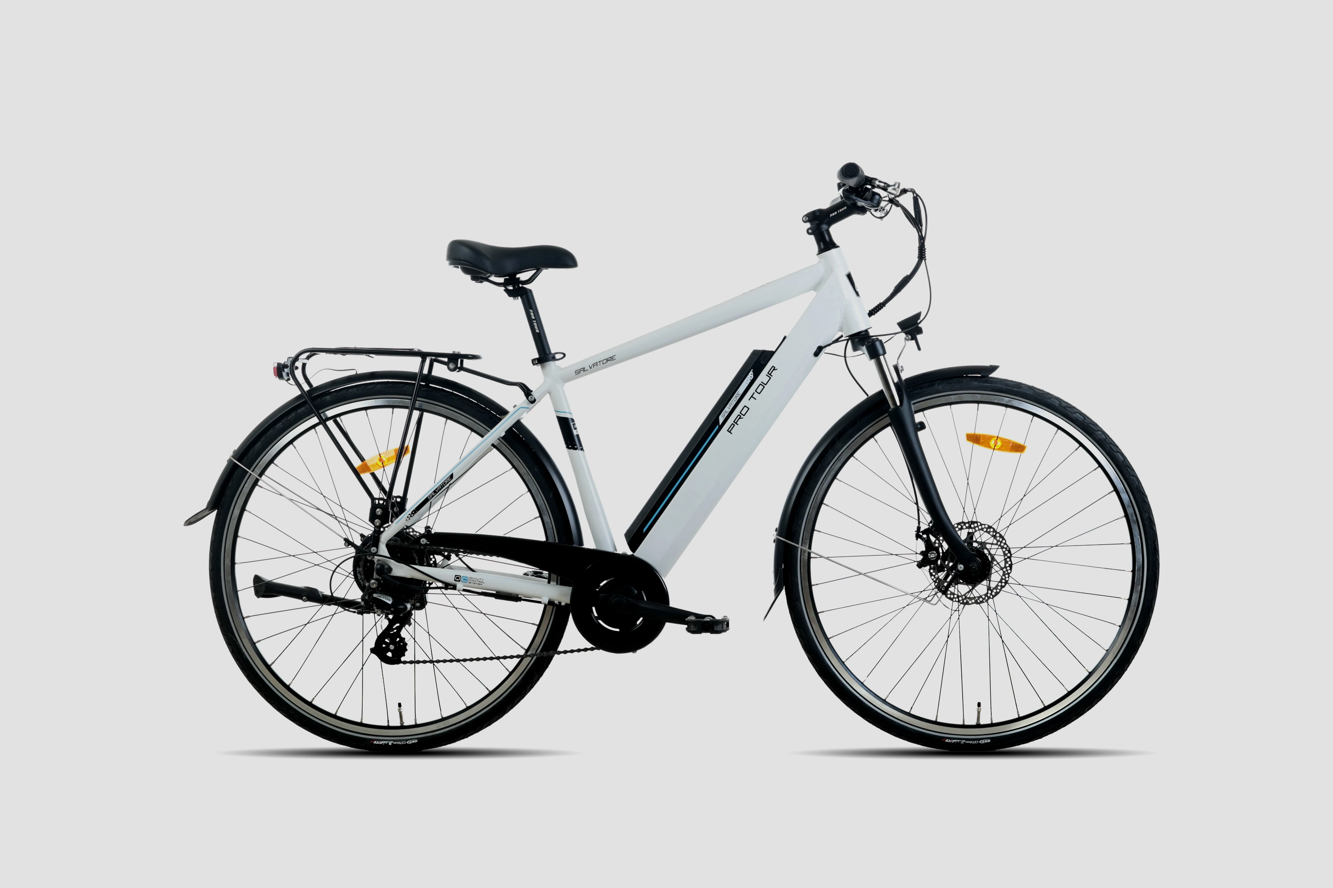 KOLIKEN E BIKE VELZEN PRO TOUR 28 TREKKING FÉRFI FEHÉR, 48 CM