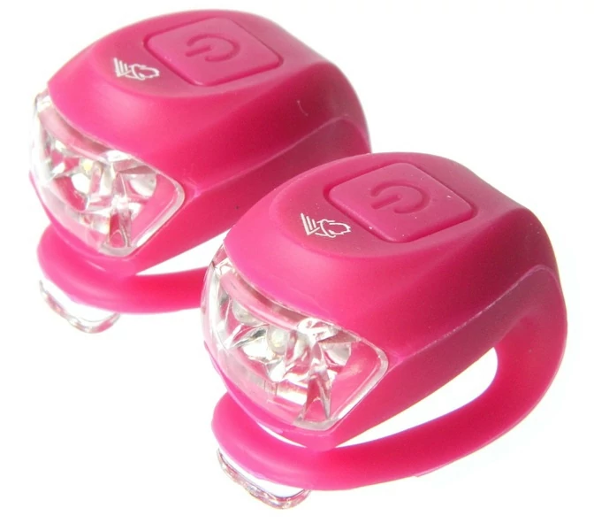 Világítás 2 ledes szilikonos magenta